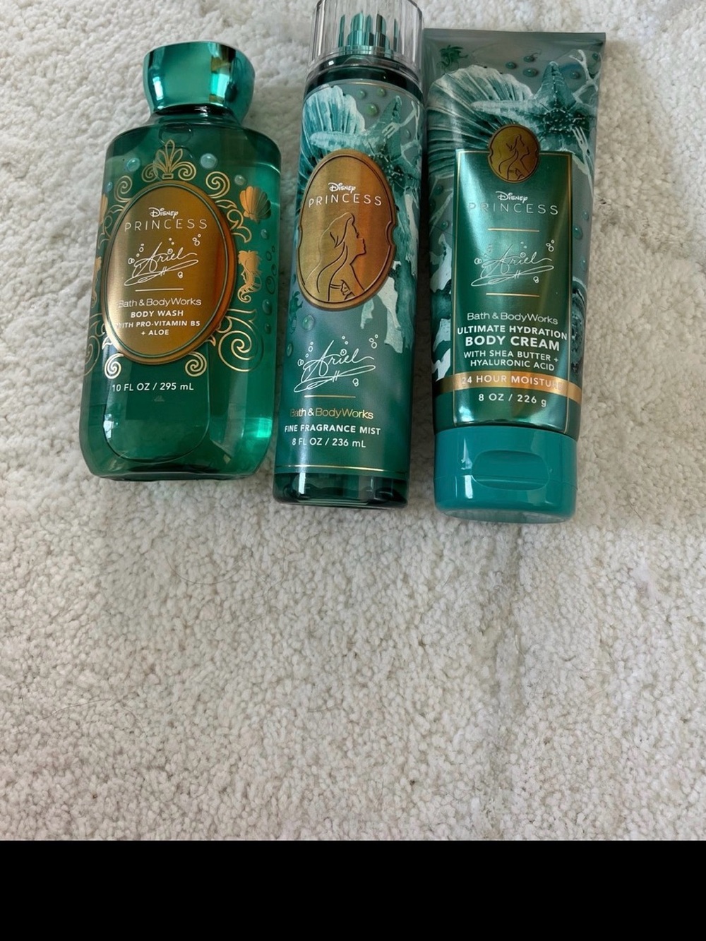 Bath & Body Works Disney Princess Ariel Bath Set in Teal and Gold